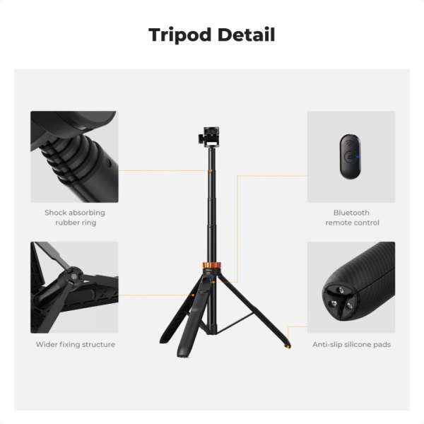K&F Concept Universal Tripod with Phone Holder & GoPro Adapter