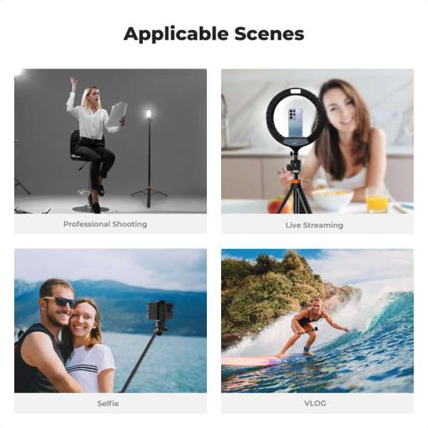 K&F Concept Universal Tripod with Phone Holder & GoPro Adapter