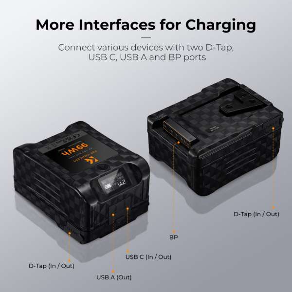 K&F Concept V-Mount 6700mAh Powerbank Black