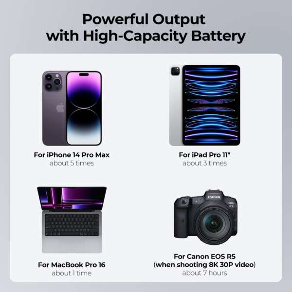 K&F Concept V-Mount 6700mAh Powerbank Black