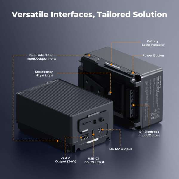 K&F Concept V-Mount 6700mAH Powerbank Grey