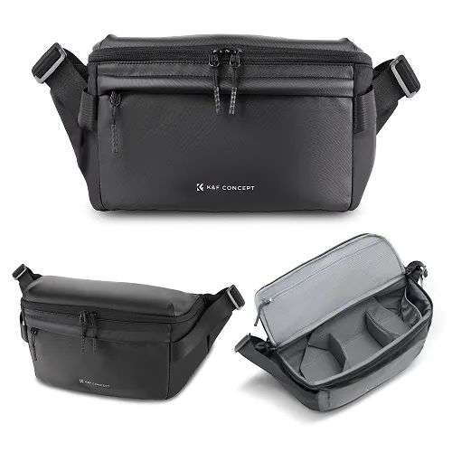 K&F Concept Waterproof Urban Wander Sling/Shoulder Camera Bag 10L Black
