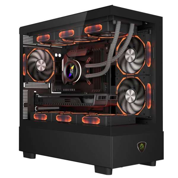 Keep Out XC-301 GLASS RGB Tempered Glass Black