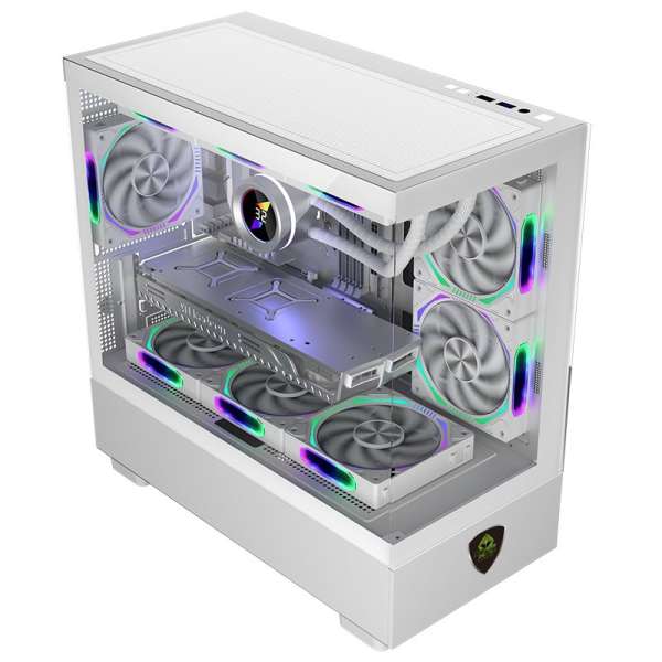Keep Out XC-301W GLASS RGB Tempered Glass Black