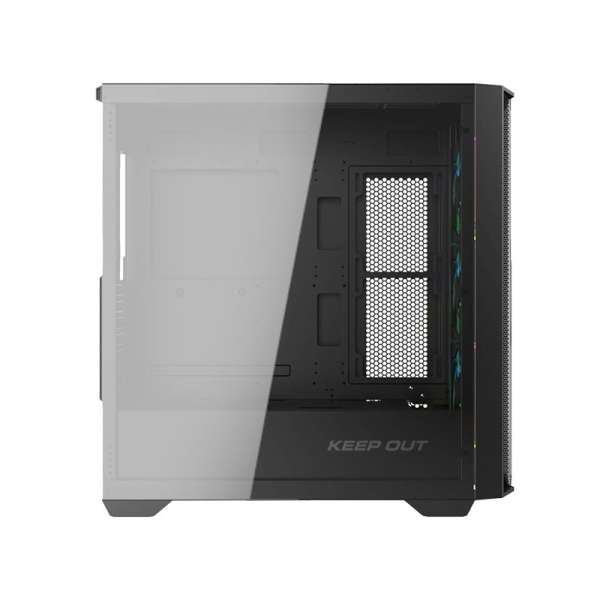Keep Out XC-500 GLASS RGB Tempered Glass Black