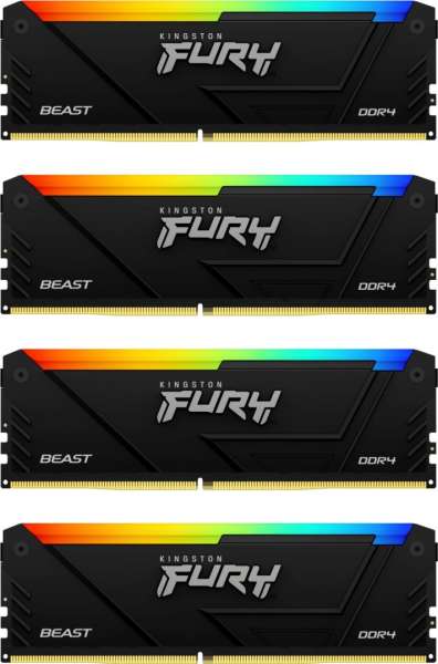 Kingston 128GB DDR4 3600MHz Kit(4x32GB) Fury Beast RGB