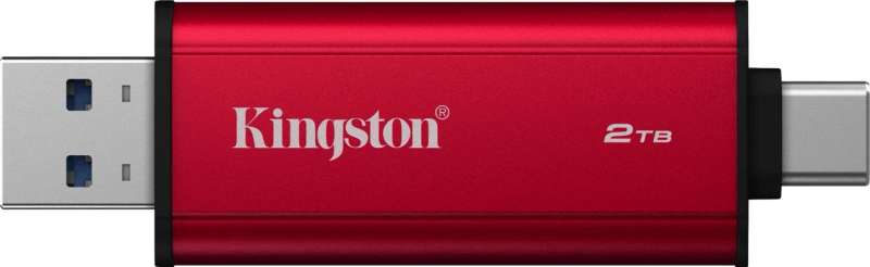 Kingston 2TB USB3.2 Dual Portable SSD Red