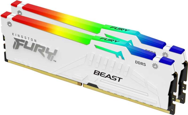 Kingston 32GB DDR5 5200MHz Kit(2x16GB) Fury Beast RGB White