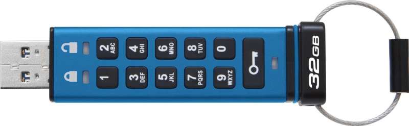 Kingston 32GB IronKey Keypad 200 USB3.2 Blue