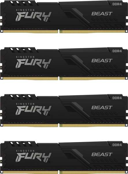 Kingston 64GB DDR4 3600MHz Kit(4x16GB) Fury Beast