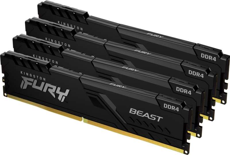 Kingston 64GB DDR4 3600MHz Kit(4x16GB) Fury Beast