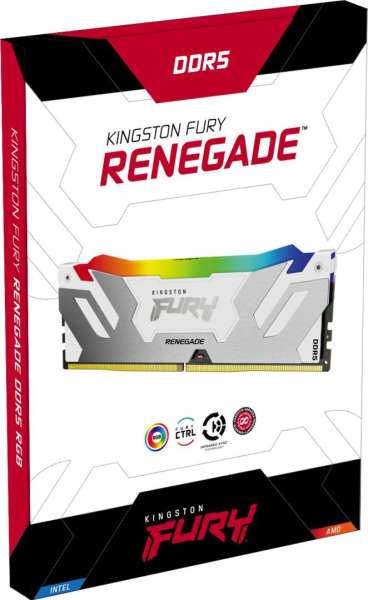 Kingston 64GB DDR5 6400MHz Kit(2x32GB) Fury Renegade RGB White