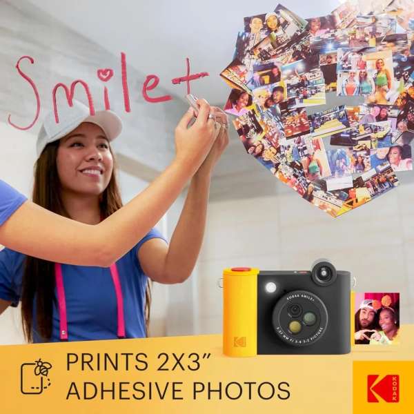 Kodak Smile+ Digital Instant Print Camera Black/Yellow