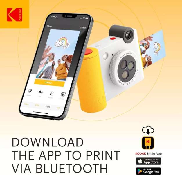 Kodak Smile+ Digital Instant Print Camera White/Yellow