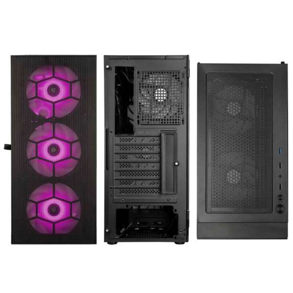 Kolink Observatory HF Mesh Glass ARGB Tempered Glass Black