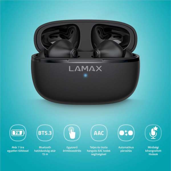 Lamax Clips1 Play Bluetooth Headset Black