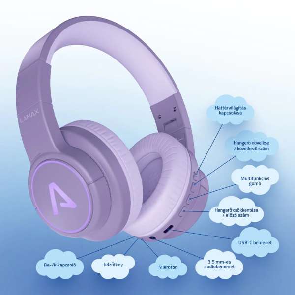 Lamax GlowKid1 Bluetooth Headset Pink