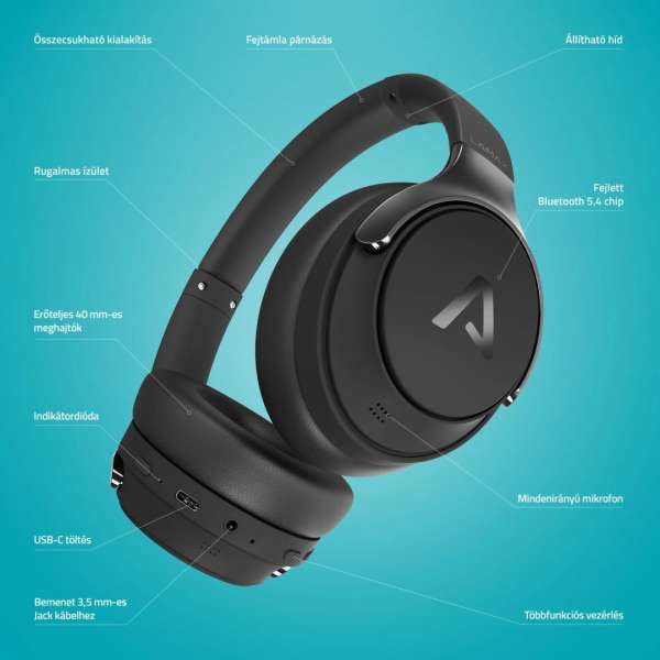 Lamax MuseComfort1 ANC Bluetooth Headset Black