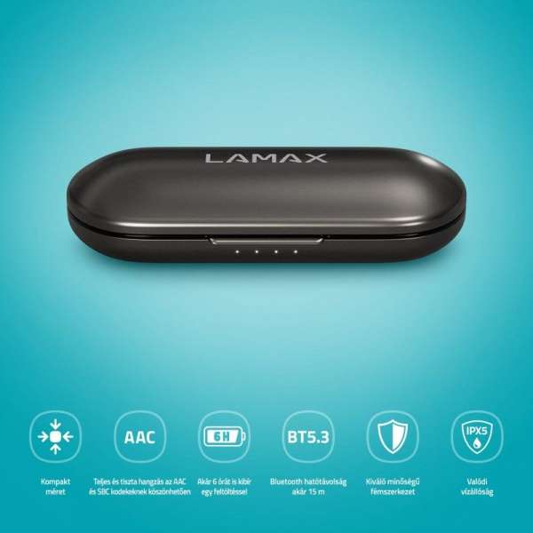 Lamax SteelTones1 Bluetooth Headset Black
