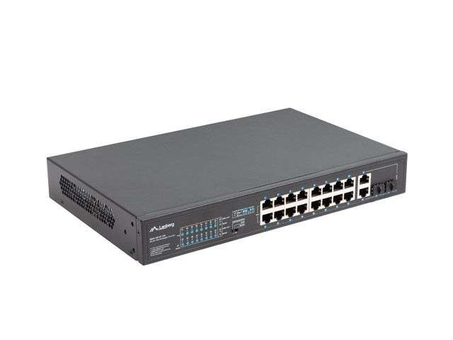 Lanberg 16X 100MB POE+/2X 1GB/1X SFP UNMANAGED RACK 250W