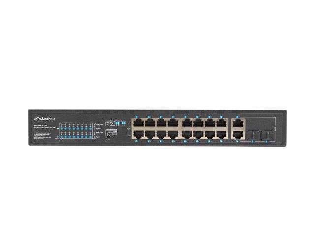 Lanberg 16X 100MB POE+/2X 1GB/1X SFP UNMANAGED RACK 150W