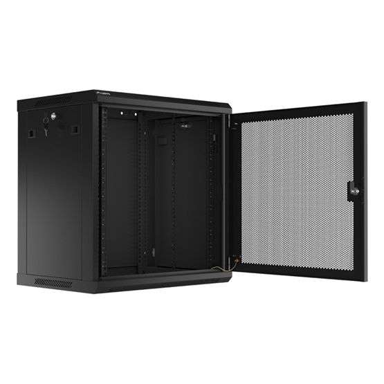 Lanberg 19" 12U Falra szerelhető Rackszekrény Black