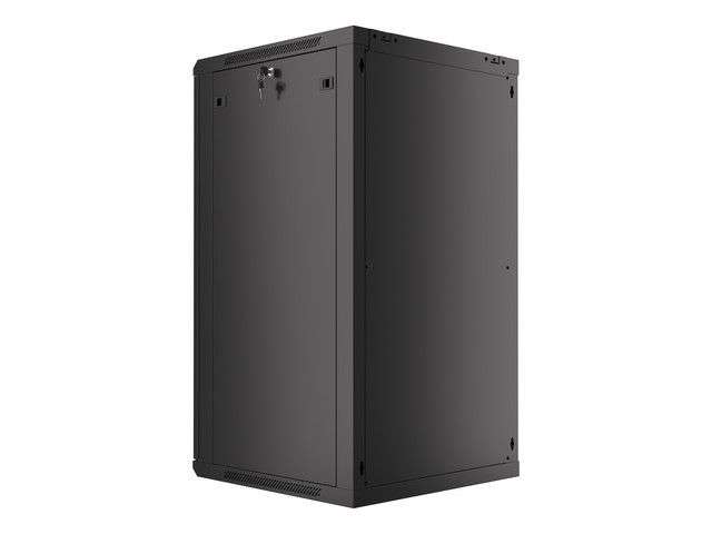 Lanberg 19" 22U Falra szerelhető Rackszekrény Black
