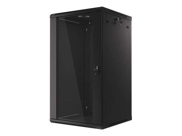 Lanberg 19" 22U Falra szerelhető Rackszekrény Black