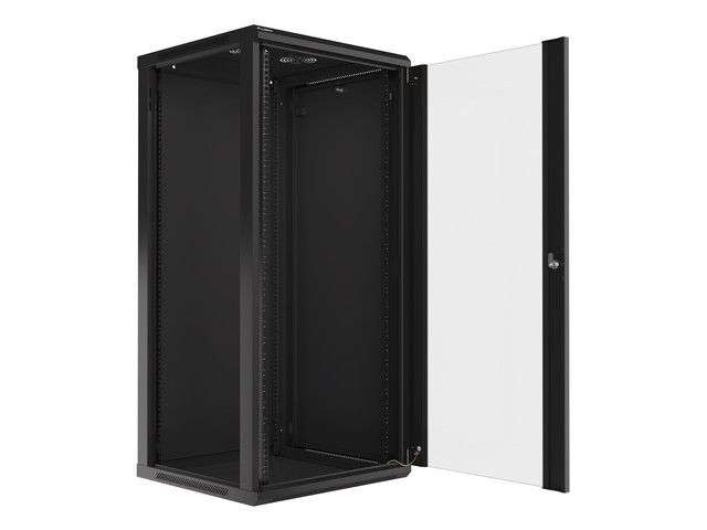 Lanberg 19" 27U Falra szerelhető Rackszekrény Black