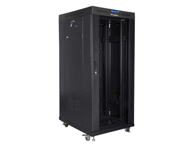 Lanberg 19" 27U Szabadon álló Rackszekrény Black