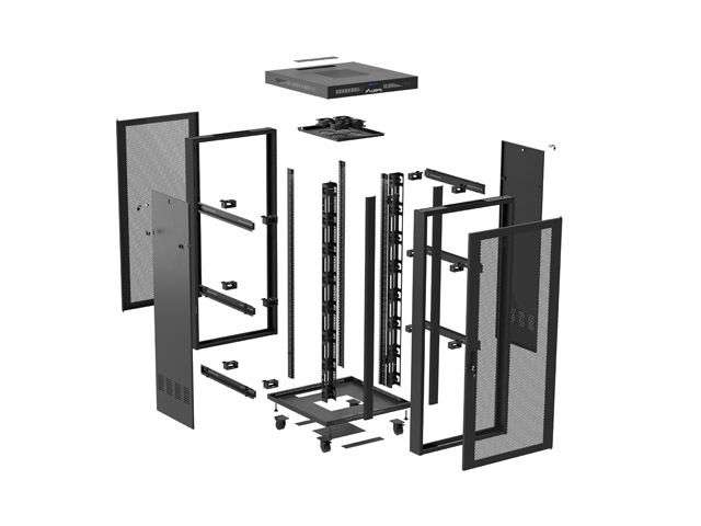 Lanberg 19" 37U Szabadon álló Rackszekrény Black