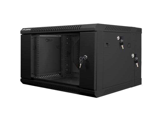 Lanberg 19" 6U Falra szerelhető Rackszekrény Black