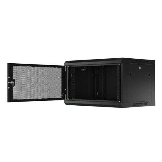 Lanberg 19" 6U Falra szerelhető Rackszekrény Black