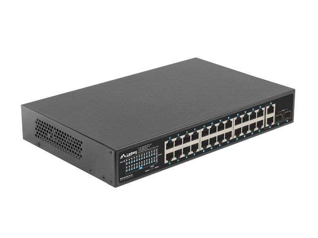 Lanberg 24X 1GB POE+/2X GB 2X SFP RACK 19" GIGABIT ETHERNET 360W