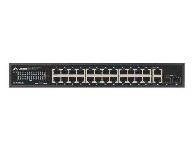 Lanberg 24X 1GB POE+/2X GB 2X SFP RACK 19" GIGABIT ETHERNET 360W