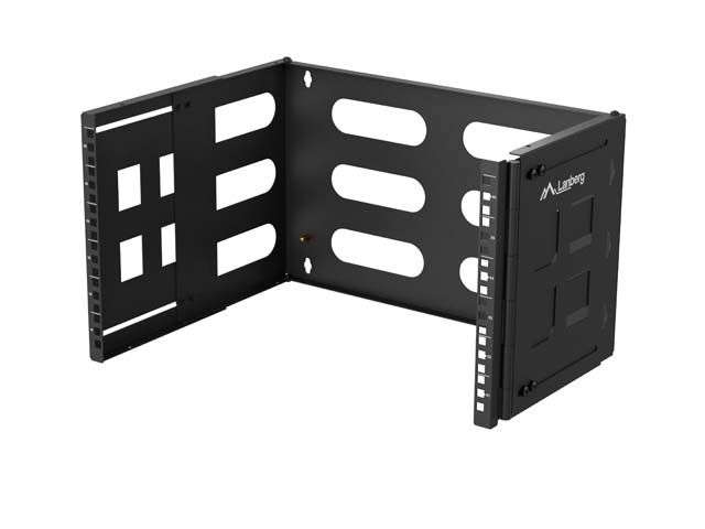 Lanberg Folding Bracket Wall-Mount 19" 6U 497X400/240 Black