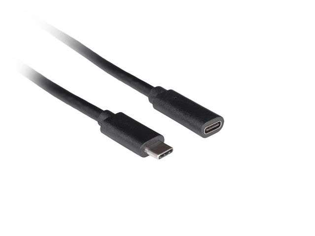 Lanberg USB-C M/F 3.1 cable 0,5m Black