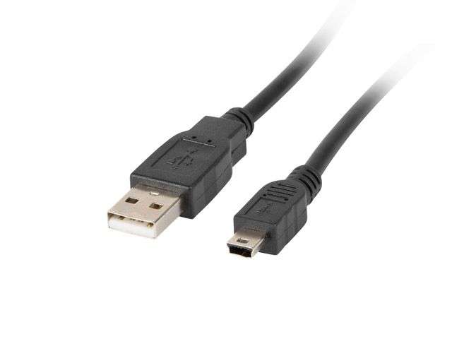 Lanberg USB mini (M) to USB-A (M) 2.0 cable 1,8m Black