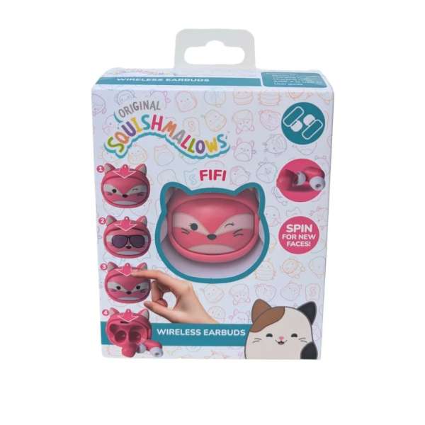 Lazer Built Squishmallows Face-change Fifi TWS Bluetooth Headset Pink
