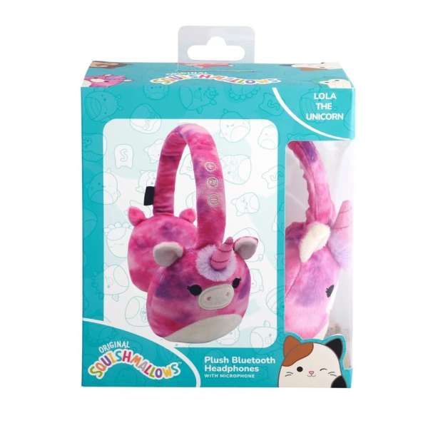 Lazer Built Squishmallows Lola Portable Bluetooth Headset Pink