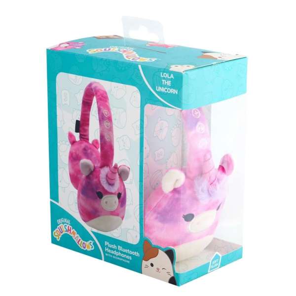 Lazer Built Squishmallows Lola Portable Bluetooth Headset Pink