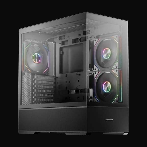 LC Power Gaming 812B Onyx Vision Tempered Glass Black