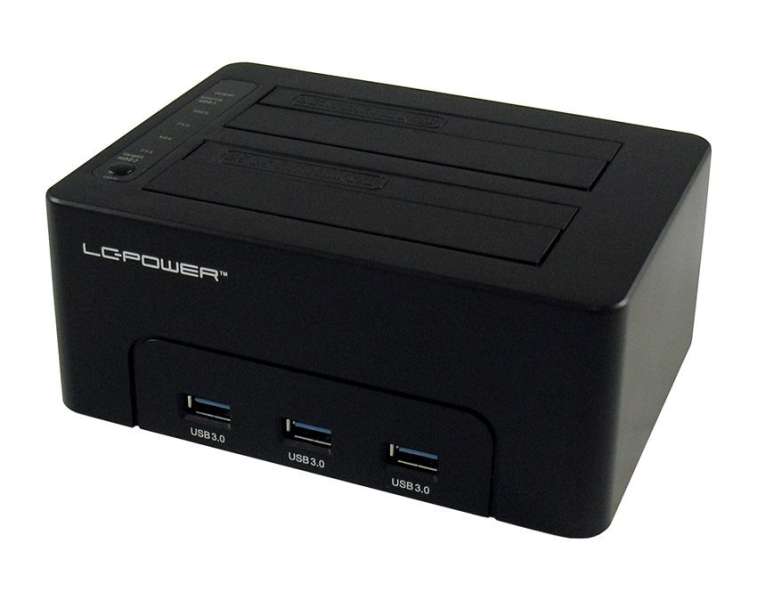 LC Power LC-DOCK-U3-HUB HDD Docking Station Black