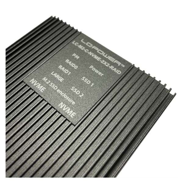 LC Power LC-M2-C-NVME-2X2-RAID M.2 NVMe SSD Enclosure Black