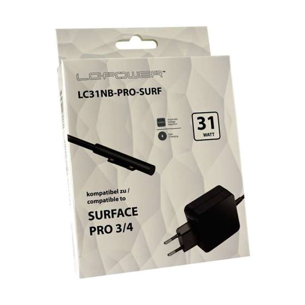 LC Power LC31NB-PRO-SURF Surface notebook adapter Black