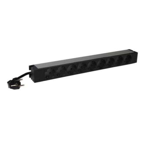 Legrand 9-es 19"/1U 3m földelt elosztósor