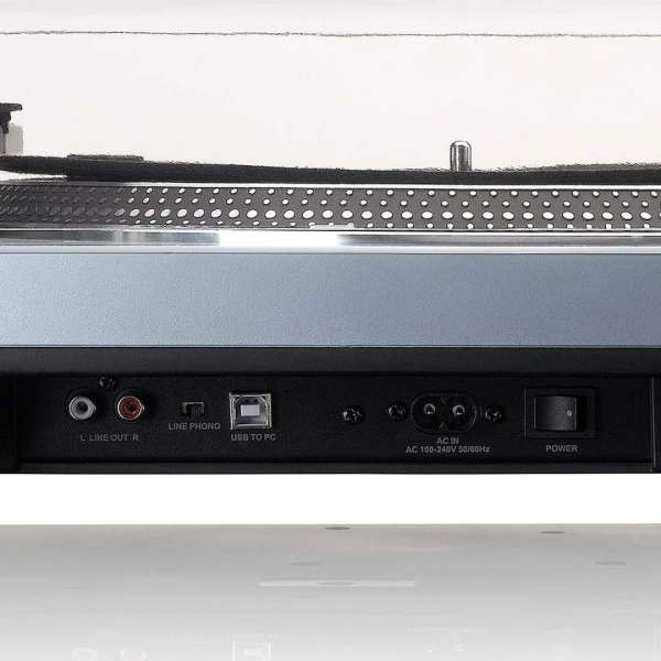 Lenco L-3809ME Direct drive Record Player with USB / PC Encoding Metallic Blue
