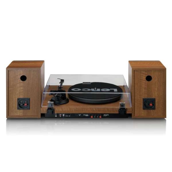 Lenco LS-480WD Lemezlejátszó hangfalakkal Wood
