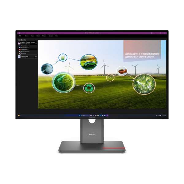 Lenovo 27" P27Q-40 IPS LED +MC60 Monitor Webcam