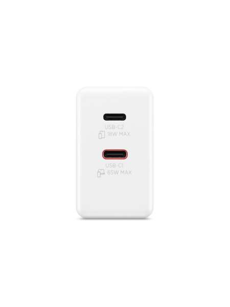 Lenovo Dual USB-C 65W GaN Charger White